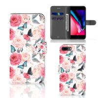 Apple iPhone 7 Plus | 8 Plus Hoesje Butterfly Roses