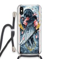 Golden Raven: iPhone XS Transparant Hoesje met koord