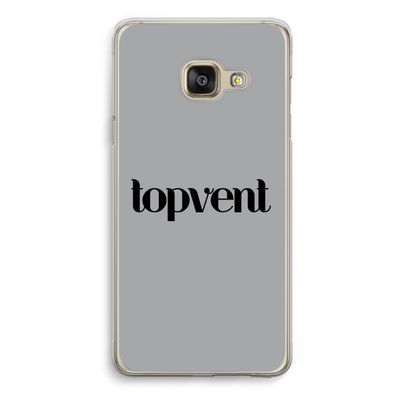 Topvent Grijs Zwart: Samsung Galaxy A3 (2016) Transparant Hoesje