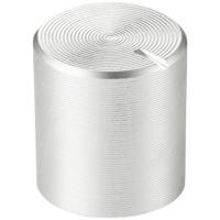 TRU COMPONENTS TC-11613920 Draaiknop Met knopmarkering Zilver (Ø x h) 10 mm x 11 mm Aluminium, Plastic 1 stuk(s)