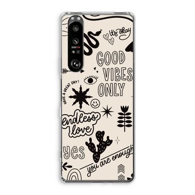 Good vibes: Sony Xperia 1 III Transparant Hoesje