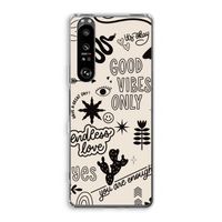 Good vibes: Sony Xperia 1 III Transparant Hoesje