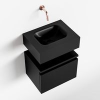 Toiletmeubel Mondiaz Andor | 40 cm | Meubelkleur Urban | Lex vrijhangend wastafel Urban Midden | Zonder kraangat Toiletmeubel Mondiaz Andor | 40 cm | Meubelkleur Urban | Lex vrijhangend wastafel Urban Midden | Zonder kraangat