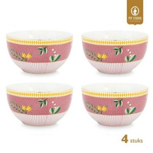 Pip Studio Kommen - Set van 4 - Roze - La Majorelle - Ø12cm