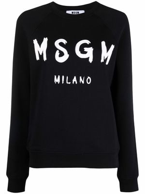 MSGM sweat à logo imprimé - Noir