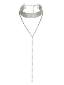 Jimmy Choo collier en chaîne serti de cristaux - Argent