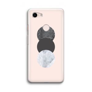 Marmeren cirkels: Google Pixel 3 Transparant Hoesje