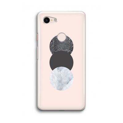 Marmeren cirkels: Google Pixel 3 Transparant Hoesje