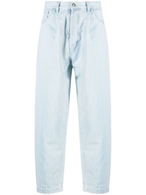 Société Anonyme jean droit à taille mi-haute - Bleu