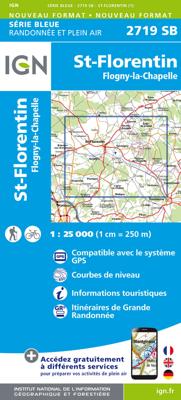 Wandelkaart - Topografische kaart 2719 SB - Serie Bleue Saint-Florentin - Flogny-la-Chapelle | IGN - Institut Géographique National