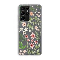 Botanical sweet flower heaven: Samsung Galaxy S21 Ultra Transparant Hoesje