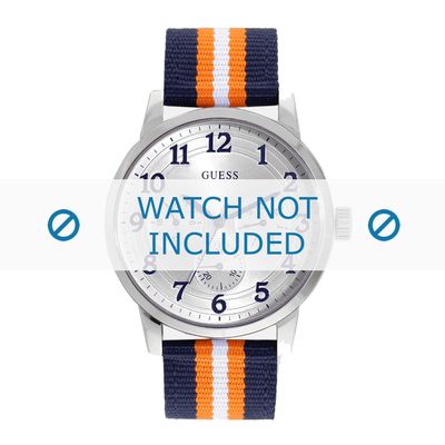 Guess horlogeband W0975G2 Brooklyn Textiel Multicolor + standaard stiksel