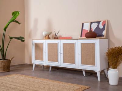 Dressoir MOUNTY 4 deuren wit