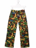 Off-White Kids pantalon à imprimé camouflage - Vert - thumbnail