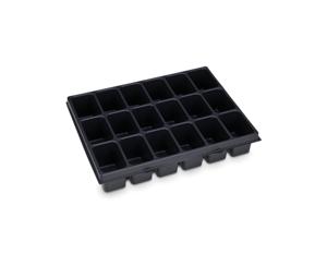 L-BOXX Verdeler voor kleine delen | B349xD265xH63 m polystyreen | met 18 bakken | zwart | 1 stuk - 1000010137 1000010137
