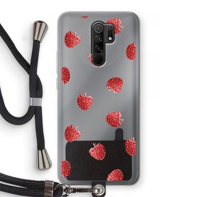 Framboosjes: Xiaomi Redmi 9 Transparant Hoesje met koord