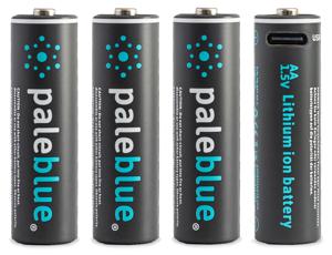 Pale Blue 4x AA Lithium 1,5V oplaadbare batterij met USB-C