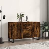 Dressoir 100x36x60 cm bewerkt hout gerookt eikenkleurig