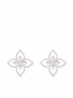 Roberto Coin puces d'oreilles Princess Flower en or blanc 18ct - thumbnail