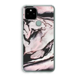 Roze stroom: Google Pixel 5 Transparant Hoesje