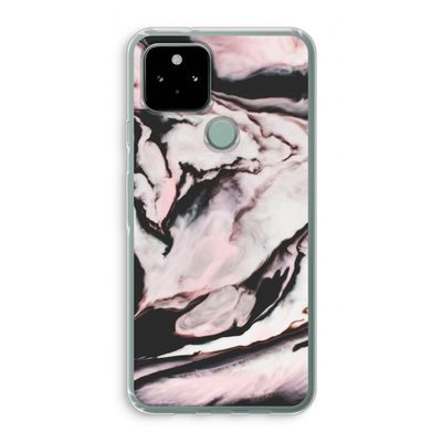 Roze stroom: Google Pixel 5 Transparant Hoesje