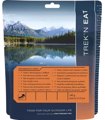 Trek'n Eat Pasta met Champignons, Room en Rundvlees Trek'n Eat Pasta met Champignons, Room en Rundvlees