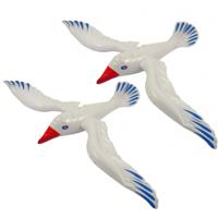 Henbrandt Opblaasbare meeuw vogel - 2x - 67 cm - Zeevogels - Maritieme decoraties - thumbnail