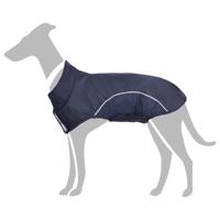 Hondenregenjas met reflecterende strips polyester blauw 4XL