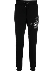 Philipp Plein pantalon de jogging à appliqué Scorpion - Noir