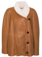 ISABEL MARANT manteau Alinae en cuir - Marron - thumbnail