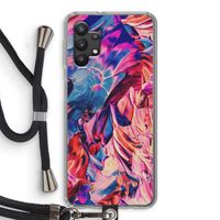 Pink Orchard: Samsung Galaxy A32 5G Transparant Hoesje met koord Pink Orchard: Samsung Galaxy A32 5G Transparant Hoesje met koord