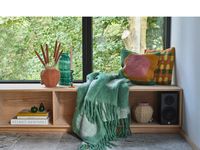 Villa Collection Styles plaid 130 x 200 cm Acryl, Polyester, Wol Groen - thumbnail