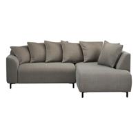 Leen Bakker - Hoekbank Elsa Rechts - Eden - Stof - Taupe - 204x243x84 Cm