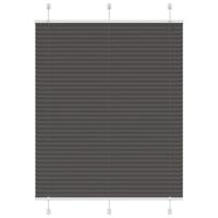 VidaXL Plissé rolgordijn 110x100cm stofbreedte 109,4cm polyester zwart