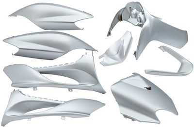 Edge Plaatset 9-delig voor yamaha jog r/ mbk machg - metallic zilver