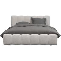 Leen Bakker - Bed Maudy - Licht - 140x200 Cm - Stof - Grijs - 212x147x120 Cm