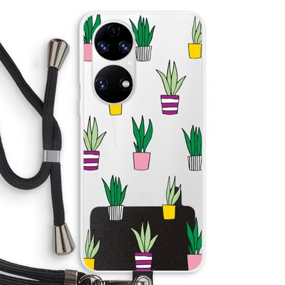 Sanseveria: Huawei P50 Transparant Hoesje met koord