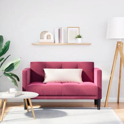 Loveseat bank wijnrood 111 cm fluweel