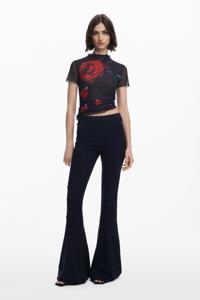 Pantalon met bloemenprint met wijde pijpen Tyler McGillivary - BLACK - M