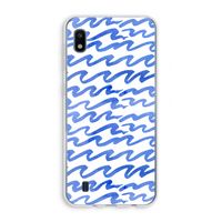 Blauwe golven: Samsung Galaxy A10 Transparant Hoesje