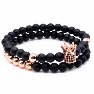 Memphis kralen armband Agaat Crown Rose