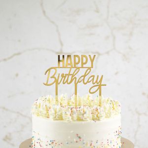 Happy Birthday Taarttopper - Goud