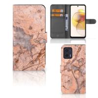 Motorola Moto G73 | Bookcase | Marmer Oranje