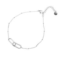 Go Dutch Label Enkelbandje met 2 Schakels Zilver