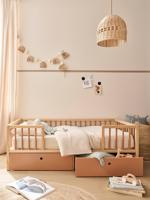 Kinderbed met grote opbergruimte 70x140 cm CACHE-RÊVES kaneel Kinderbed met grote opbergruimte 70x140 cm CACHE-RÊVES kaneel