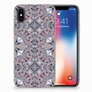 Apple iPhone X | Xs TPU Siliconen Hoesje Flower Tiles