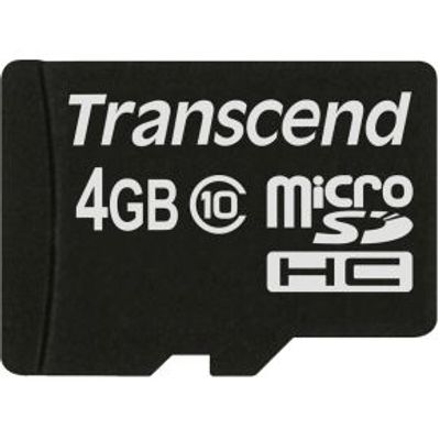 Transcend microSDHC 4GB Class 10 - [TS4GUSDC10]
