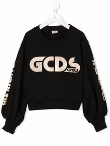 Gcds Kids sweat à logo brodé - Noir