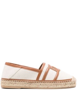 Tod's espadrilles à bande logo - Tons neutres