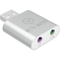 ICY BOX IB-AC527 USB naar audio en microfoon adapter adapter - thumbnail